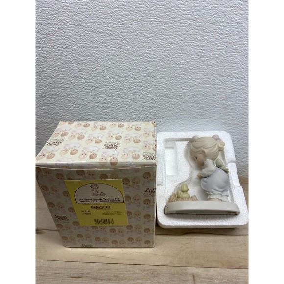 Vtg 1992 Enesco Precious Moments An Event Worth Wading Figurine - Picture 12 of 14